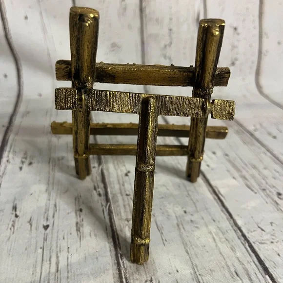 Vintage Elegant Solid Brass Vines Easel Frame Stand - Picture 5 of 8